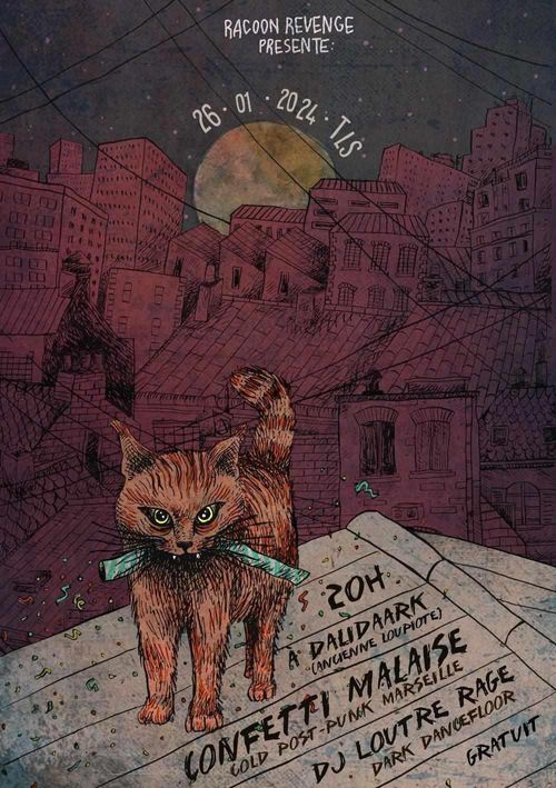 Confetti Malaise (post-punk Marseille) + Dj set Barmaid résident (Dj Loutre Rage)